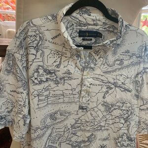 Ralph Lauren men’s Hampton’s Map print knit oxford